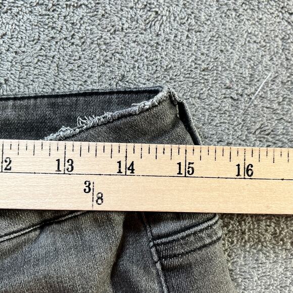 Risen Jeans Womens Size 13/31 Black Denim Straight Button Fly High Rise Pockets - Picture 13 of 13